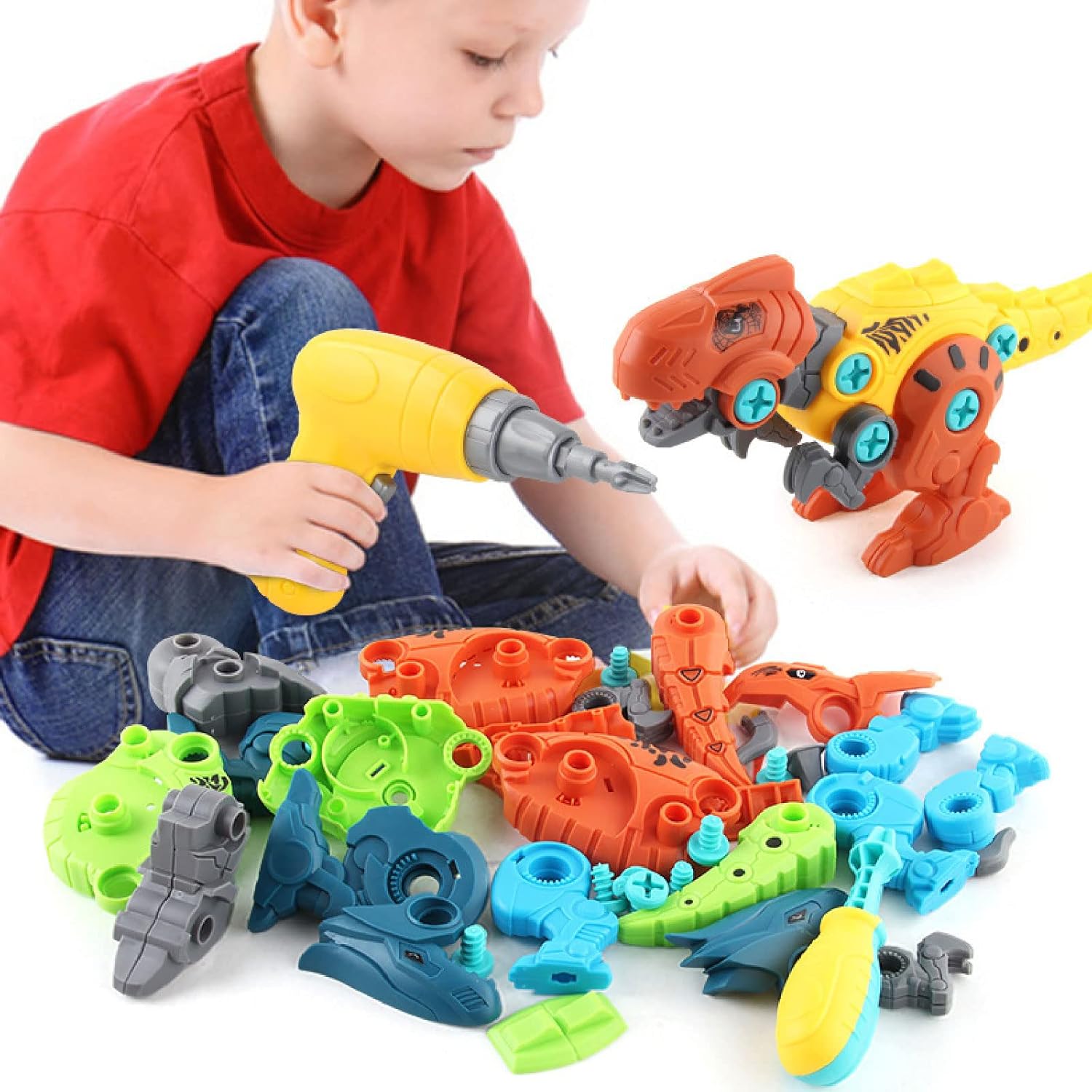 4 ديناصورات قابلة للفك والتجميع - KIDSBOX