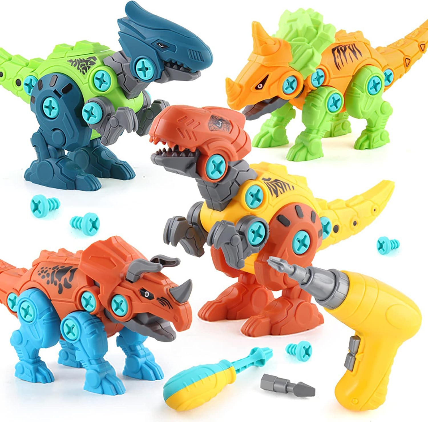 4 ديناصورات قابلة للفك والتجميع - KIDSBOX