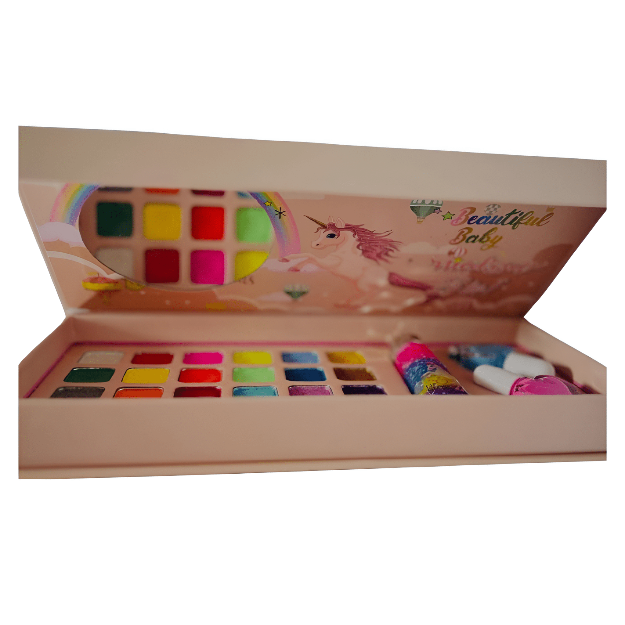 علبة مكياج يونيكورن طبقة واحدة 25 قطعة | KIDSBOX علبة مكياج يونيكورن طبقة واحدة 25 قطعة | KIDSBOX