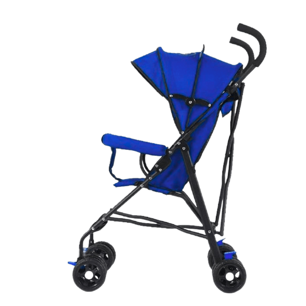 عربة بيبي قابلة للطي 4 عجلات ومقبضان - ازرق - NOIA