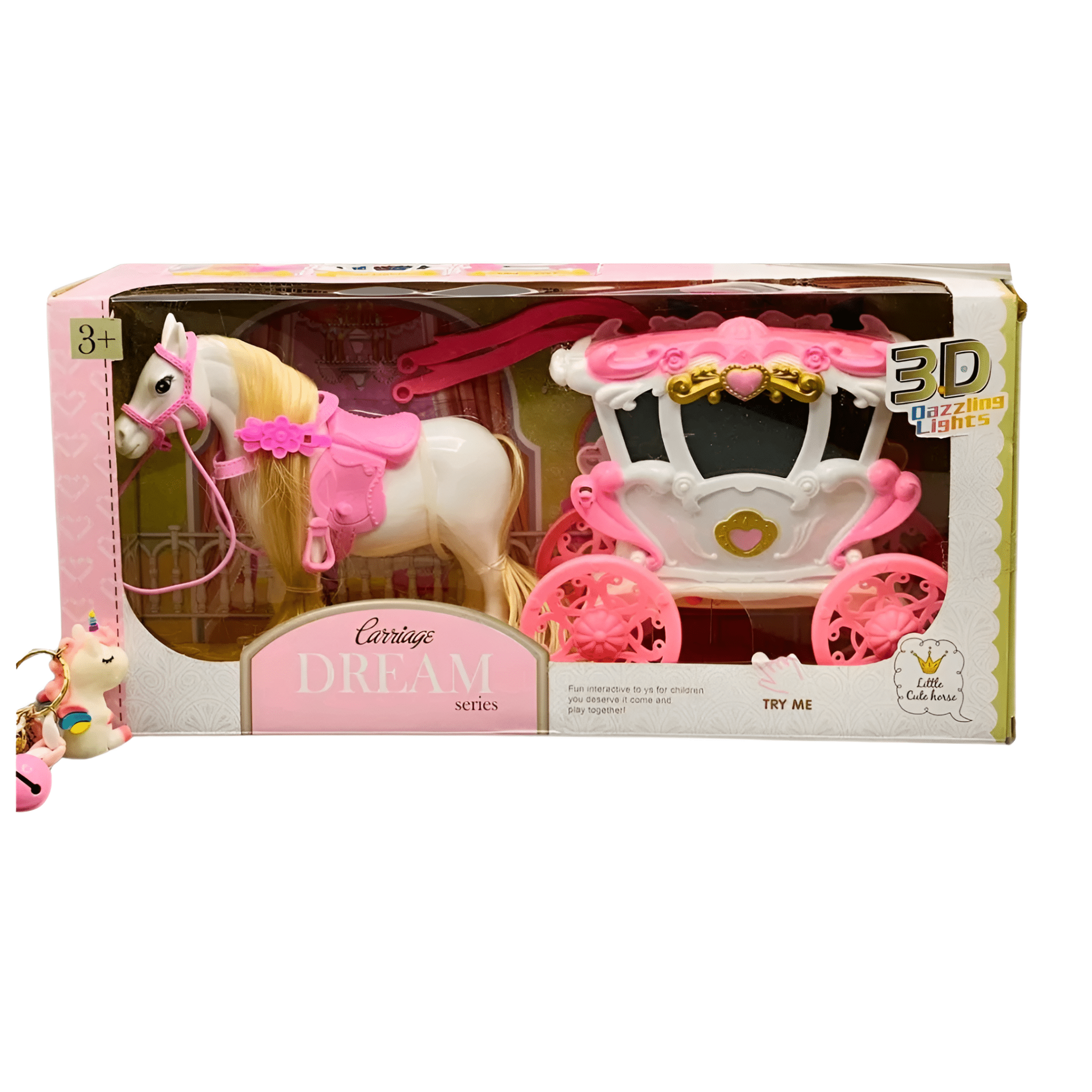عربة حصان الأميرات مع إضاءة - KIDSBOX