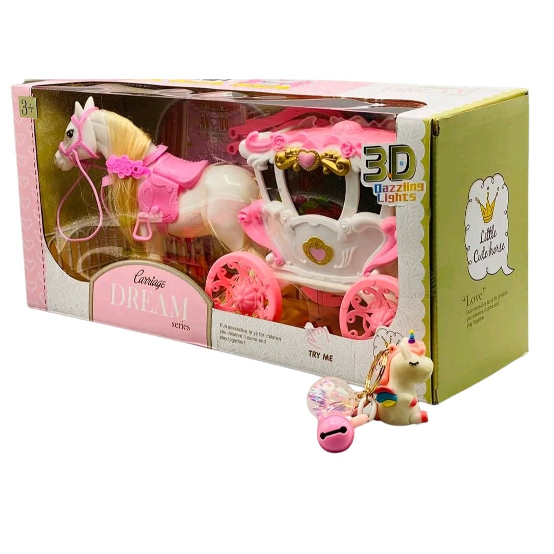 عربة حصان الأميرات مع إضاءة - KIDSBOX