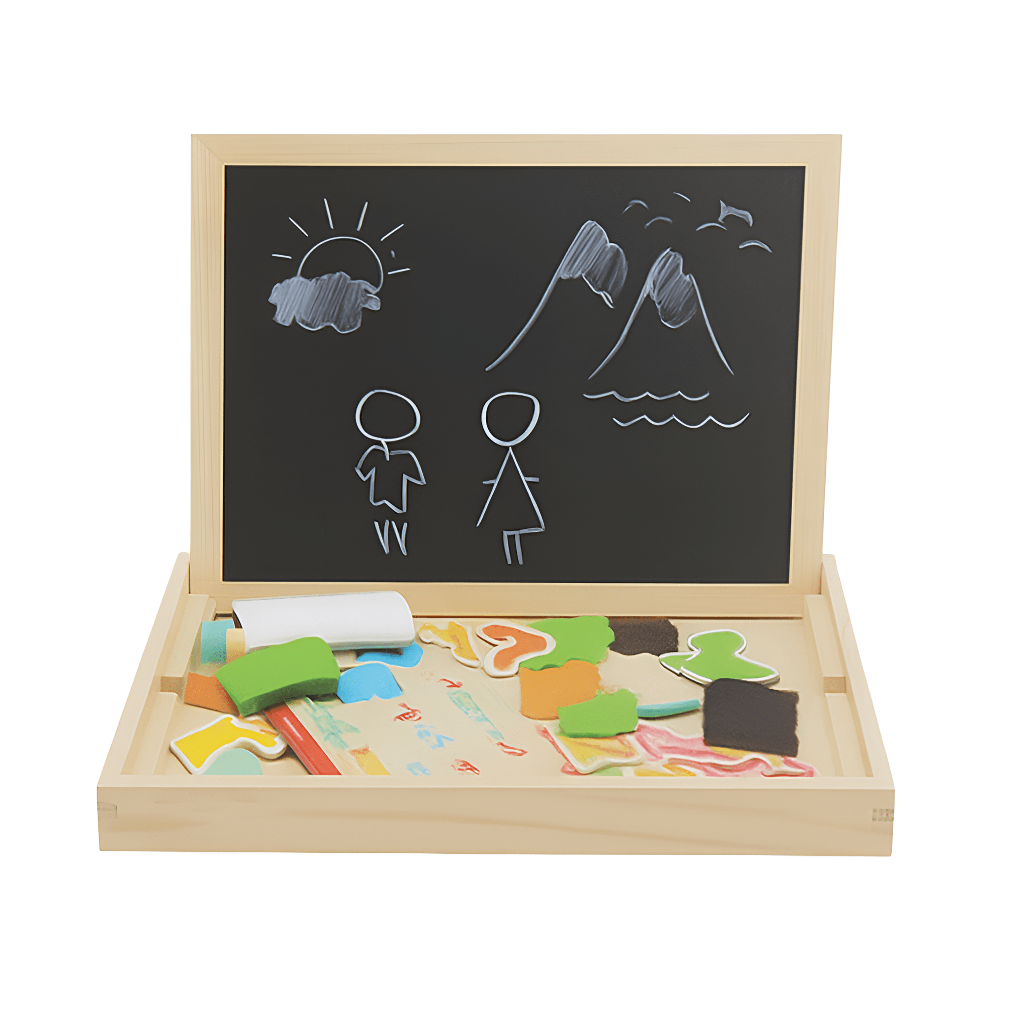 السبورة المغناطيسية الخشبية للارقام - وجهين - NOIA