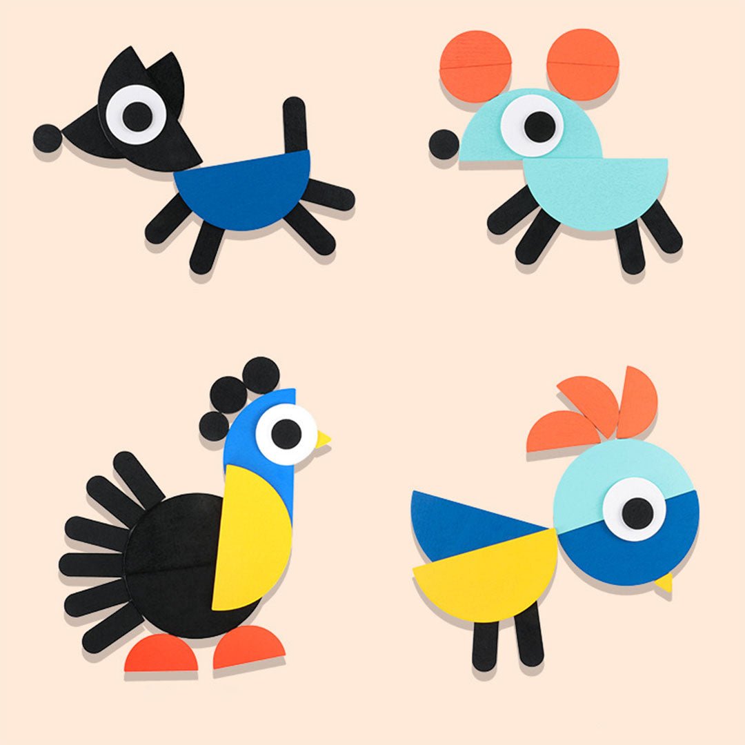 بازل اشكال الحيوانات خشب - KIDSBOX