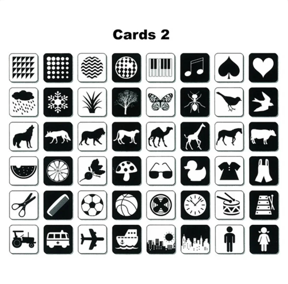 بطاقة الطفل - ابيض واسود - NOIA