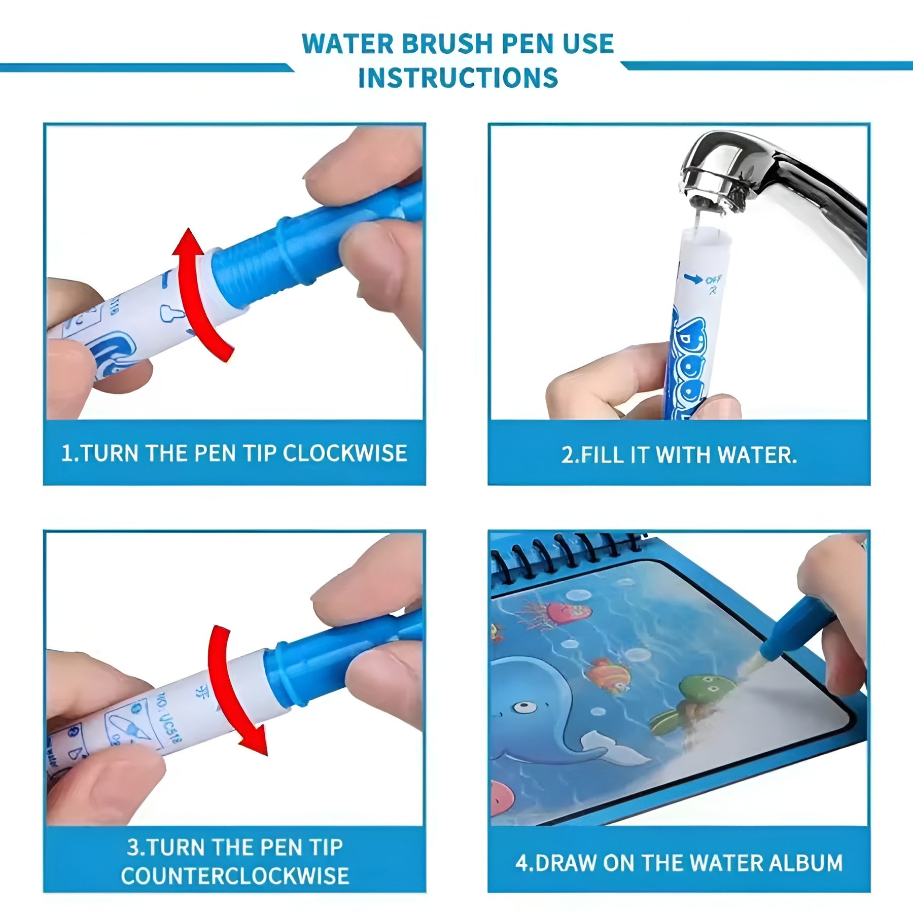 دفتر التلوين المائي السحري - ميكي ماوس - NOIA