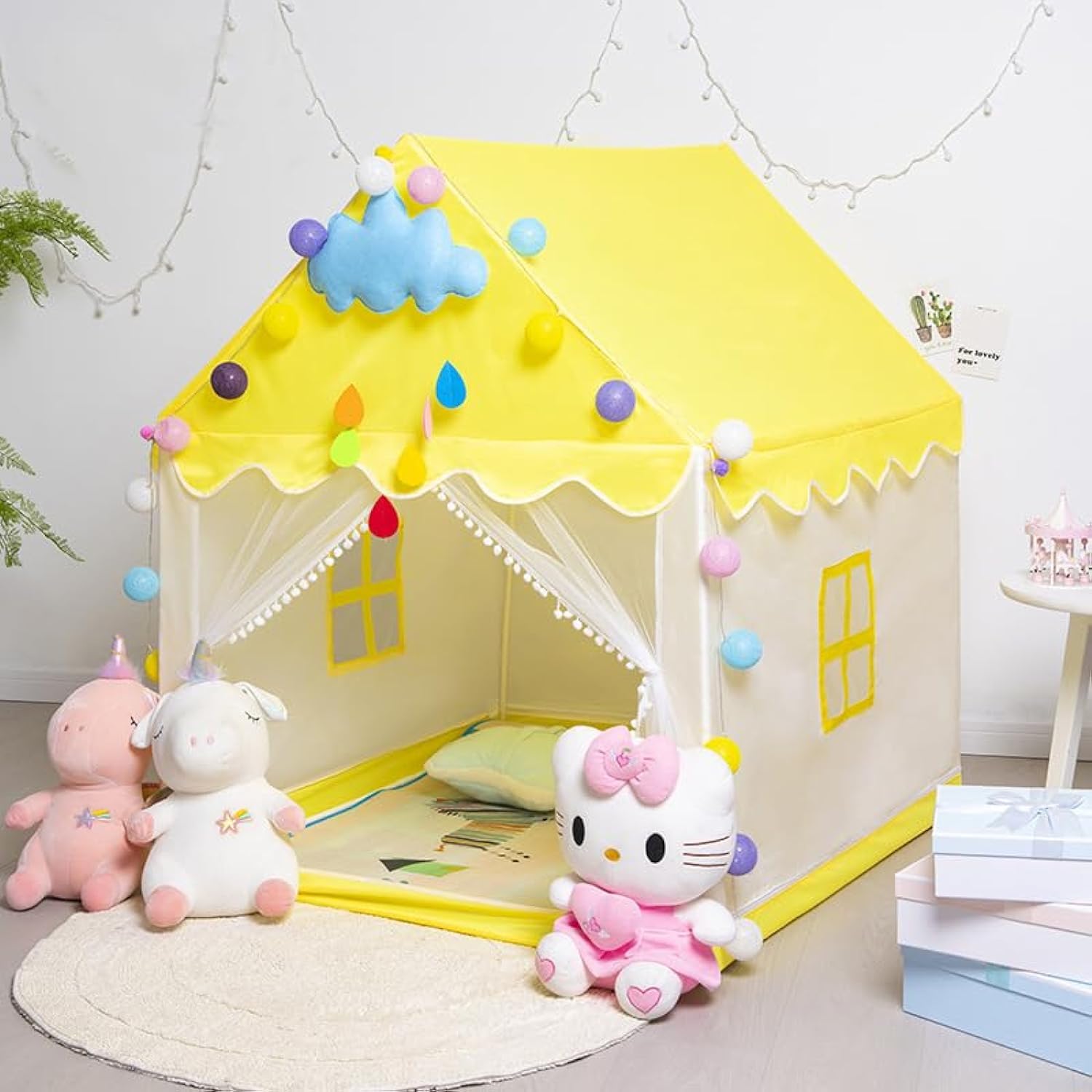 خيمة الاميرة + 10 كرات -اصفر | KIDSBOX خيمة الاميرة + 10 كرات -اصفر | KIDSBOX