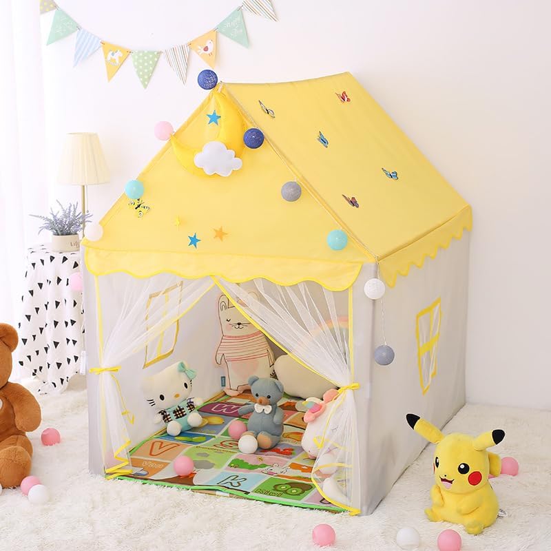 خيمة الاميرة + 10 كرات -اصفر | KIDSBOX خيمة الاميرة + 10 كرات -اصفر | KIDSBOX