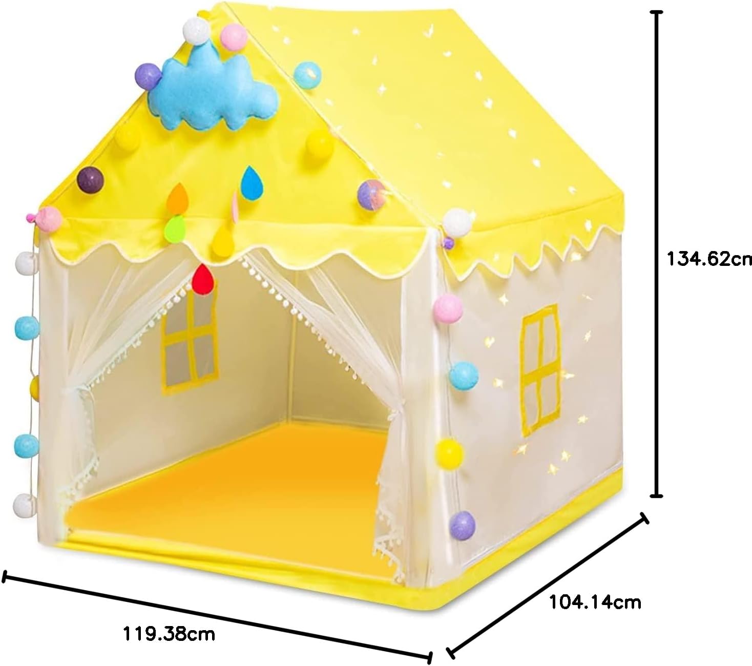 خيمة الاميرة + 10 كرات -اصفر | KIDSBOX خيمة الاميرة + 10 كرات -اصفر | KIDSBOX