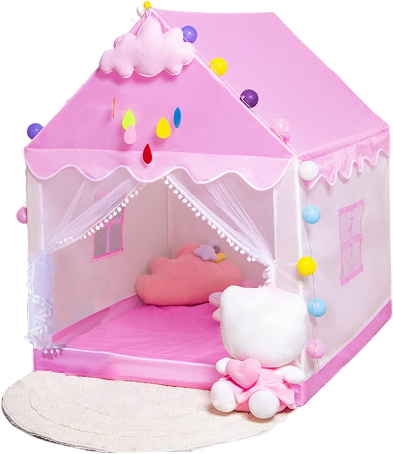 خيمة المنزل زهري + 10 طابات | KIDSBOX خيمة المنزل زهري + 10 طابات | KIDSBOX