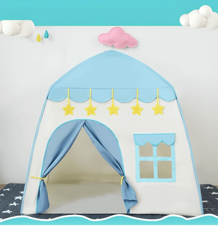 خيمة القلعة أزرق + 10 طابات | KIDSBOX خيمة القلعة أزرق + 10 طابات | KIDSBOX