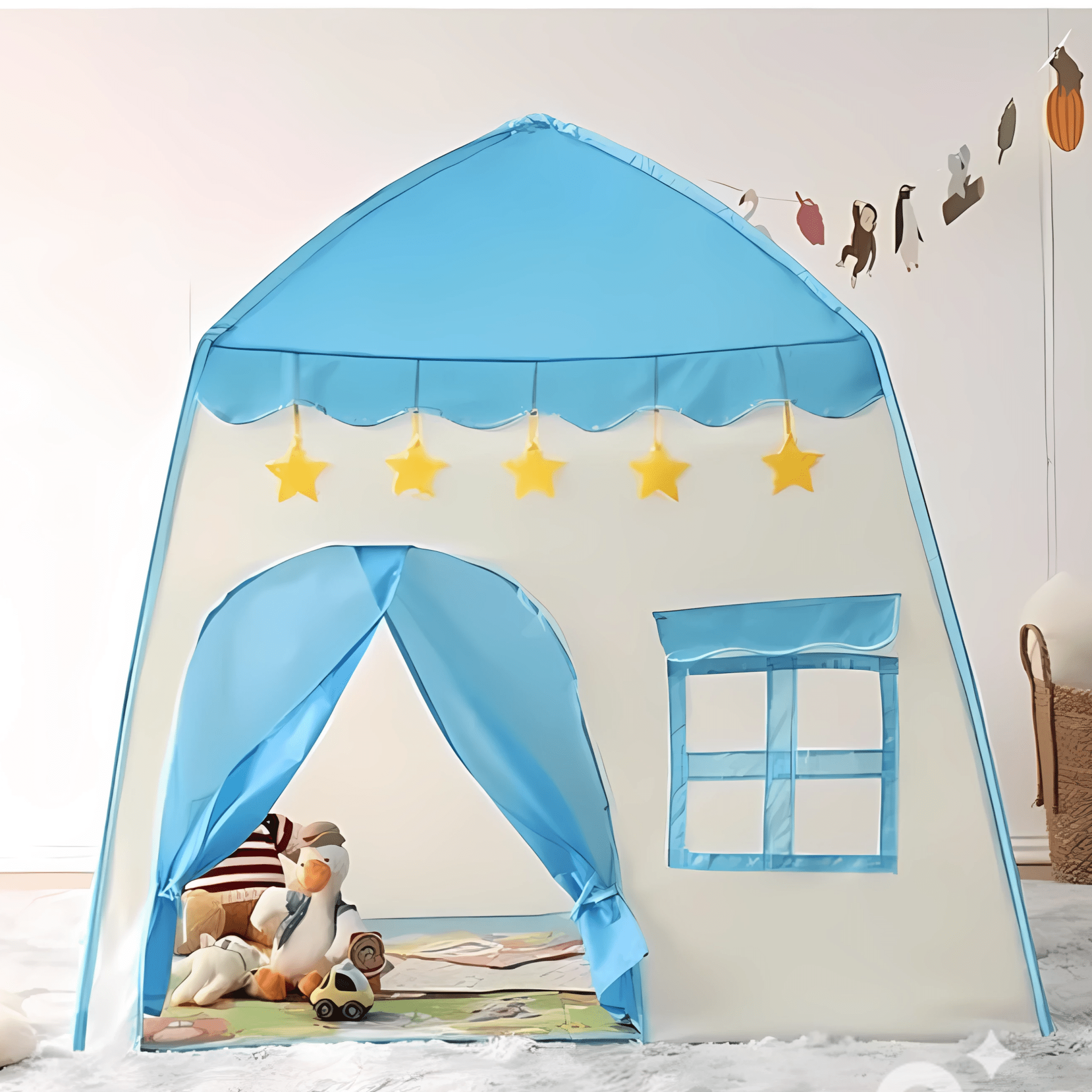 خيمة القلعة أزرق + 10 طابات | KIDSBOX خيمة القلعة أزرق + 10 طابات | KIDSBOX