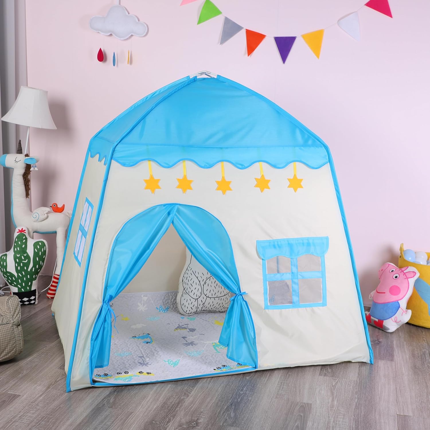 خيمة القلعة أزرق + 10 طابات | KIDSBOX خيمة القلعة أزرق + 10 طابات | KIDSBOX