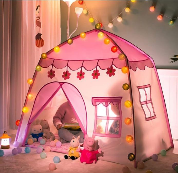 خيمة القلعة زهري + 10 طابات | KIDSBOX خيمة القلعة زهري + 10 طابات | KIDSBOX