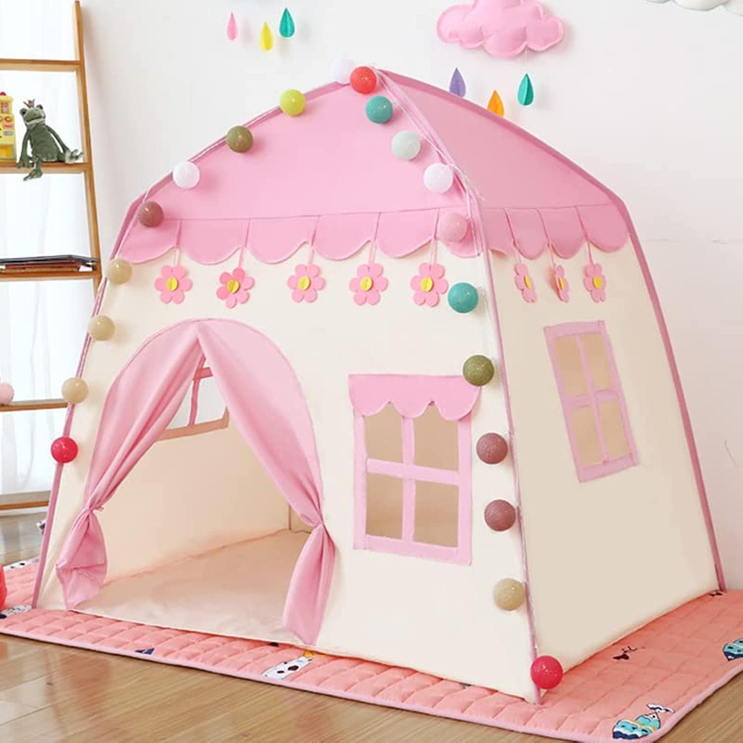 خيمة القلعة زهري + 10 طابات | KIDSBOX خيمة القلعة زهري + 10 طابات | KIDSBOX