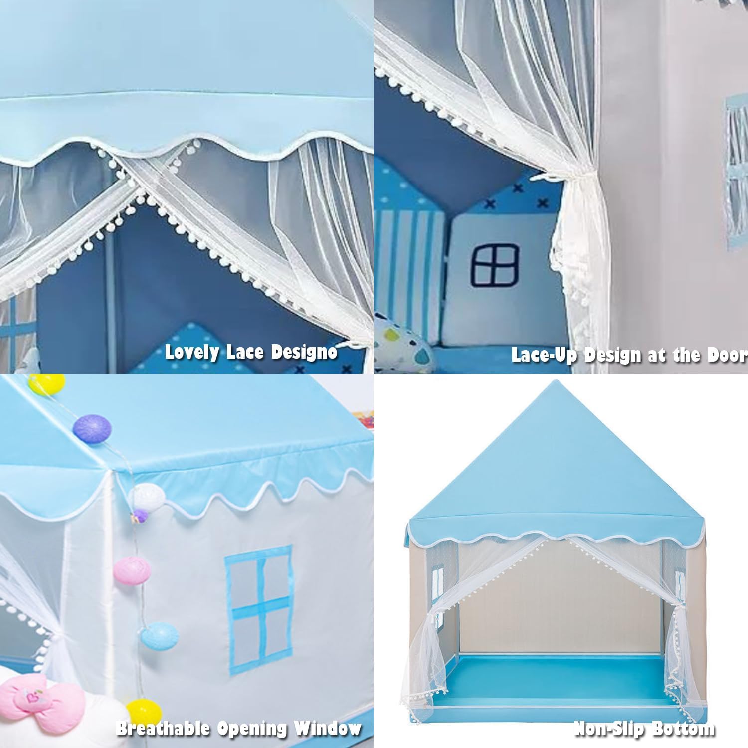 خيمة المنزل أزرق + 10 طابات | KIDSBOX خيمة المنزل أزرق + 10 طابات | KIDSBOX