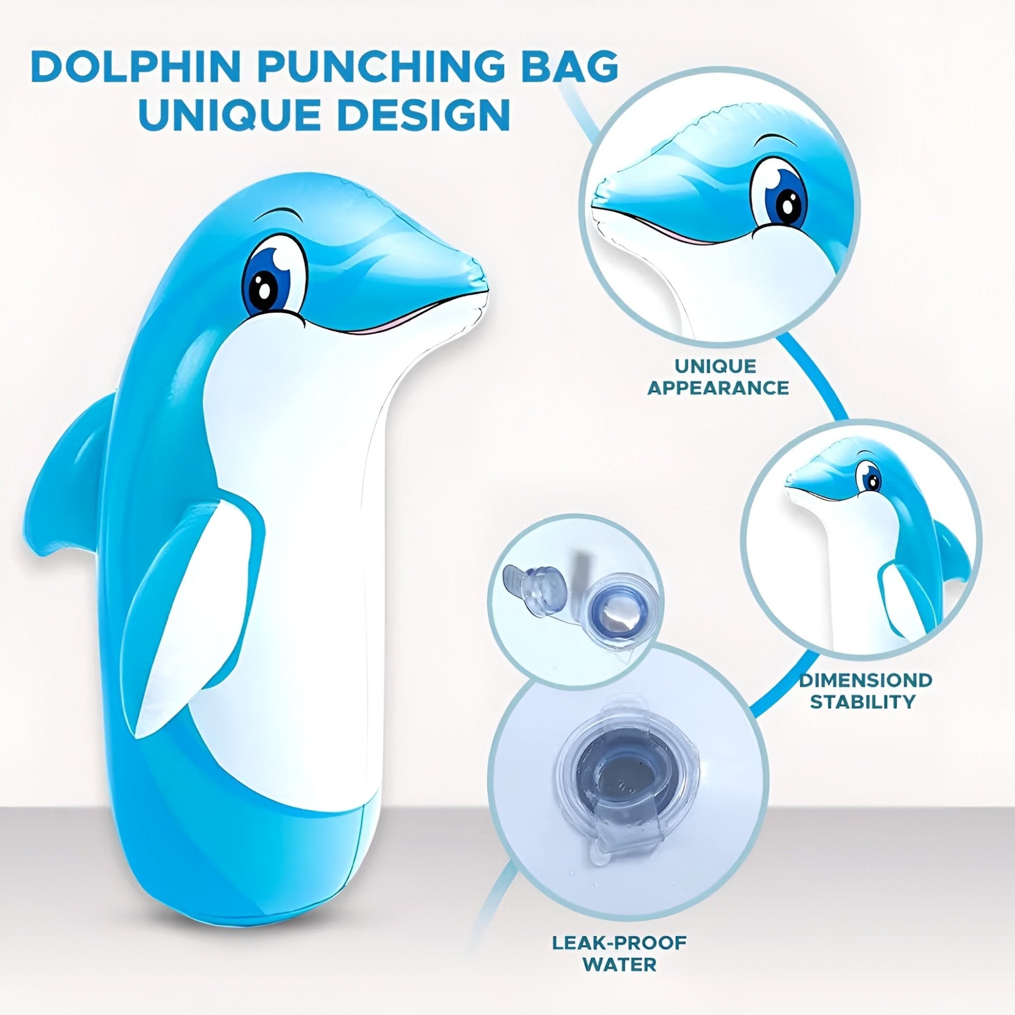 كيس ملاكمة نفخ للاطفال - دولفين - NOIA