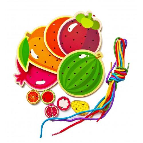 لعبة تعليمية للضم - خشب (فواكه) - KIDSBOX