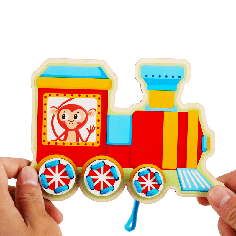 لعبة تعليمية للضم - خشب (سيارات) - KIDSBOX