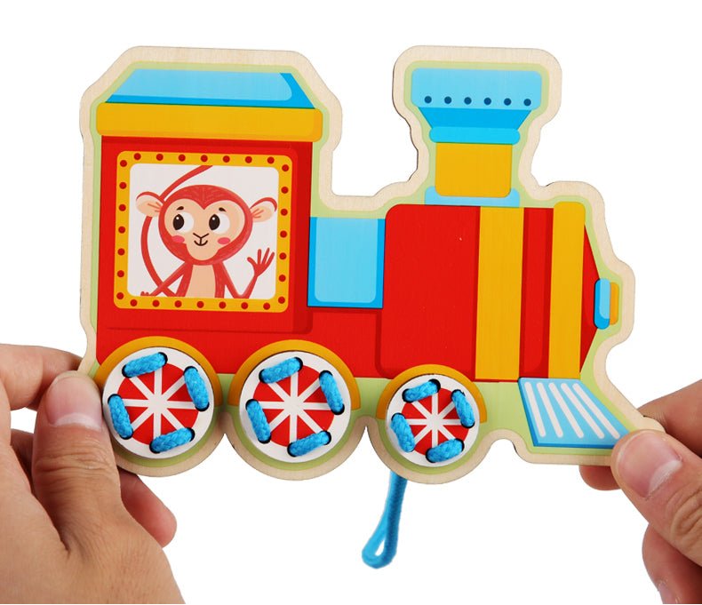لعبة تعليمية للضم - خشب (سيارات) - KIDSBOX