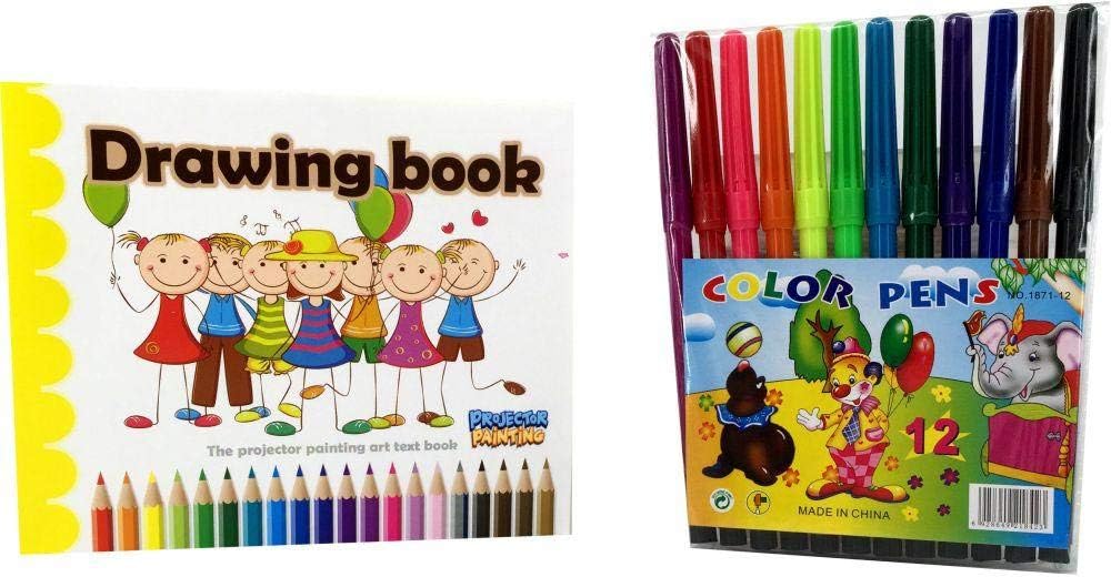مكتب وبرجكتور لتعلم الرسم - لون زهري - KIDSBOX