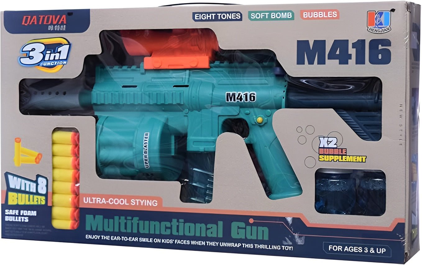 مسدس فقاعات ورصاص اسفنجي بصوت وضوء - NOIA