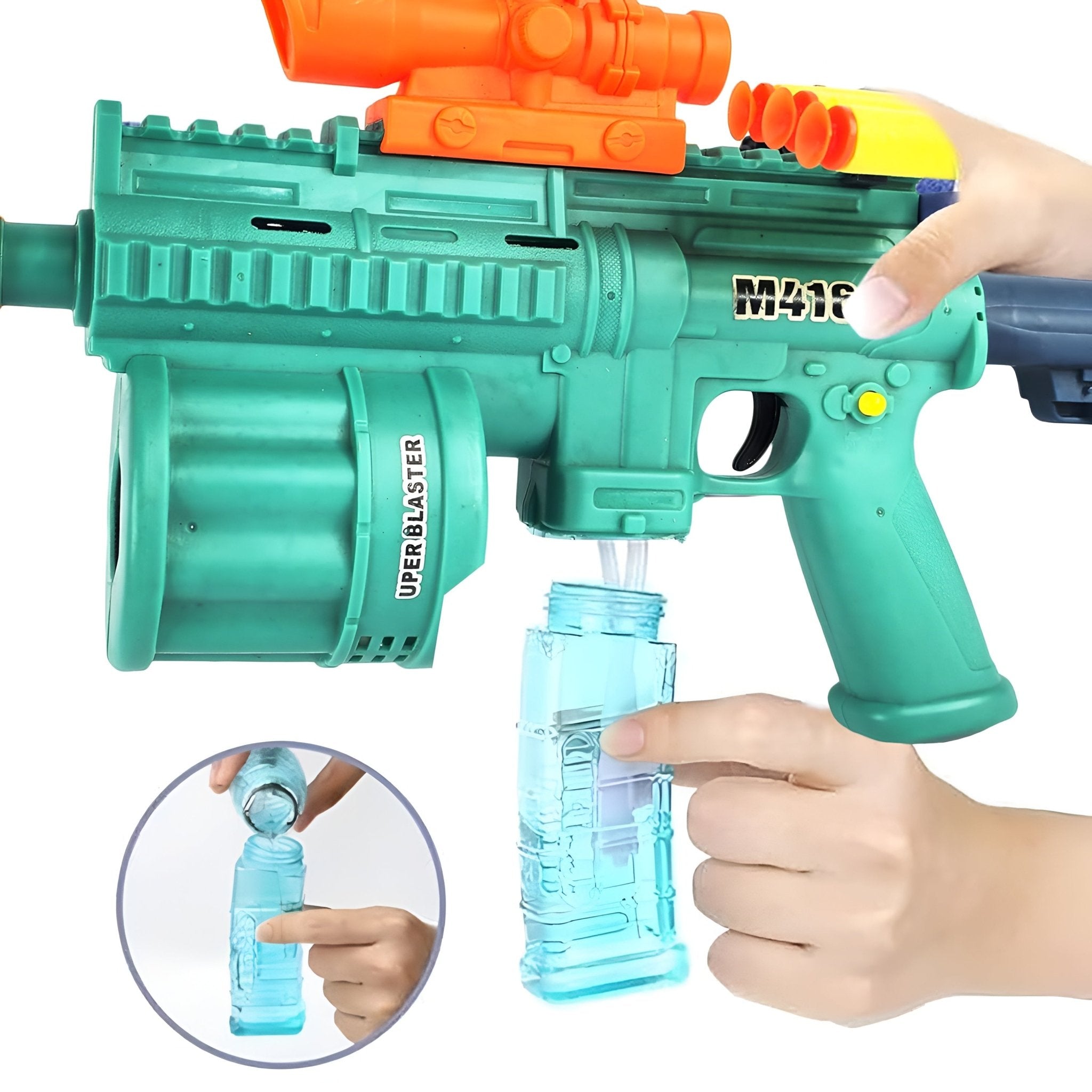 مسدس فقاعات ورصاص اسفنجي بصوت وضوء - NOIA