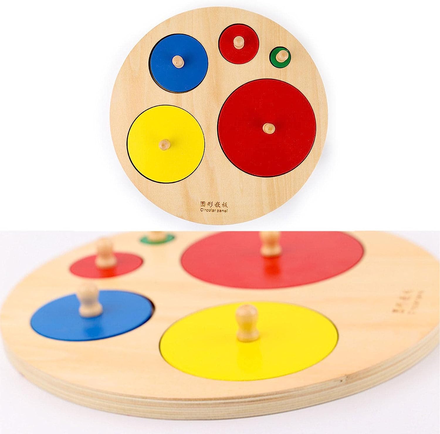 تطابق منتسوري دوائر 5 قطع | wooden toys تطابق منتسوري دوائر 5 قطع | wooden toys