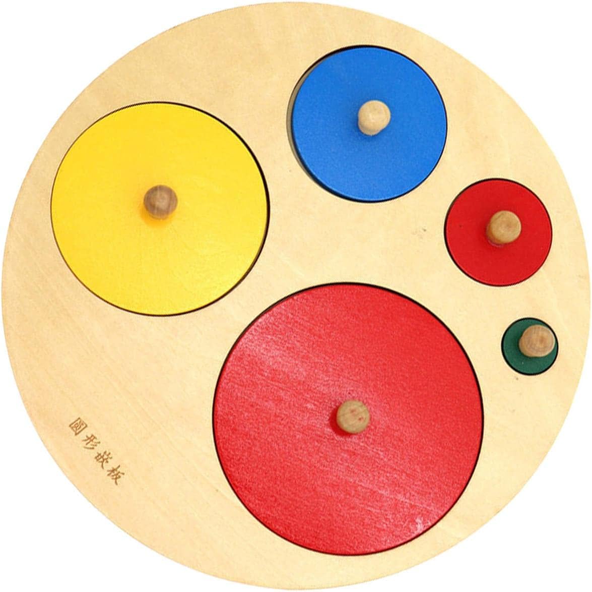 تطابق منتسوري دوائر 5 قطع | wooden toys تطابق منتسوري دوائر 5 قطع | wooden toys