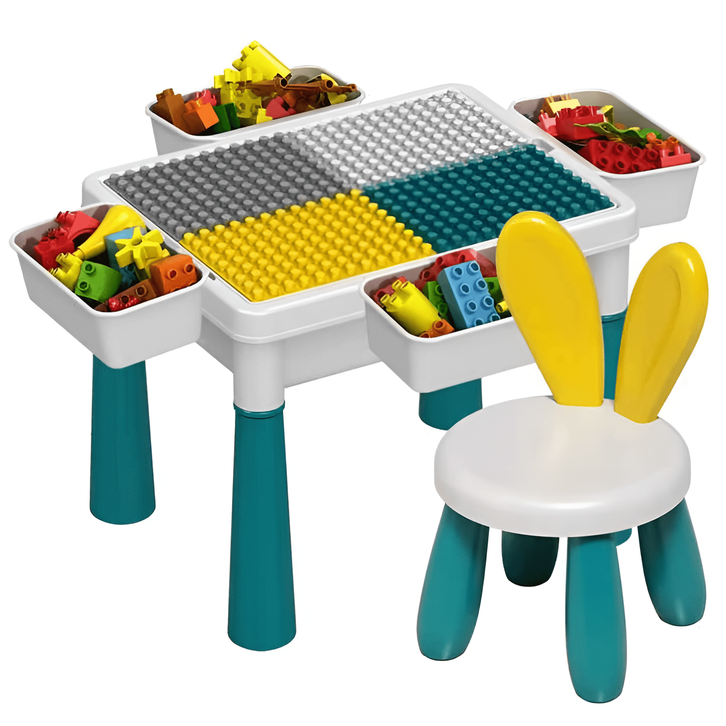 طاولة ليجو مغناطيسية 102 قطعة | KIDSBOX طاولة ليجو مغناطيسية 102 قطعة | KIDSBOX